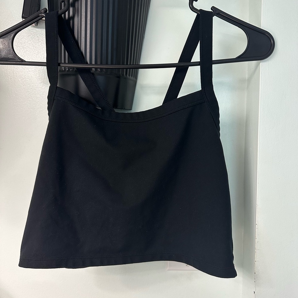 Wild Fable Black Sleeveless Crop Tank Top
